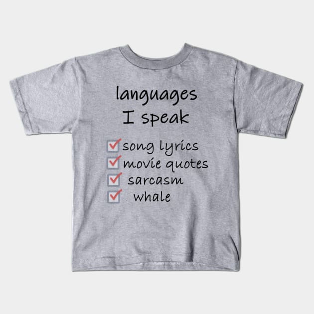 languages I speak- multilingual Kids T-Shirt by maggzstyle